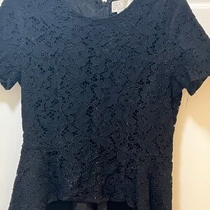 Anthropologie Black Lace Blouse